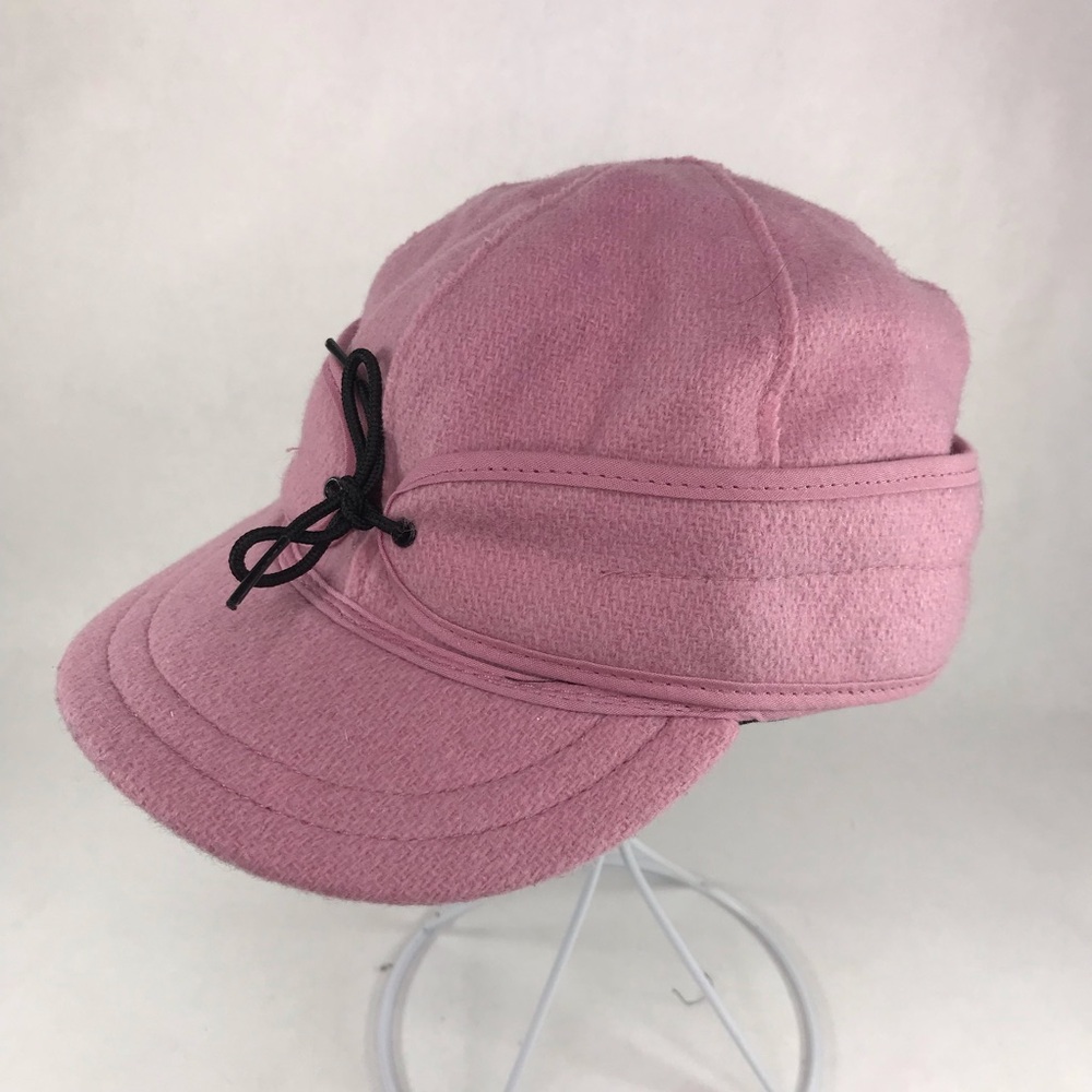 STORMY KROMER Woman's size 6 1/2  Pink Wool Blend Tie Solid Made in USA